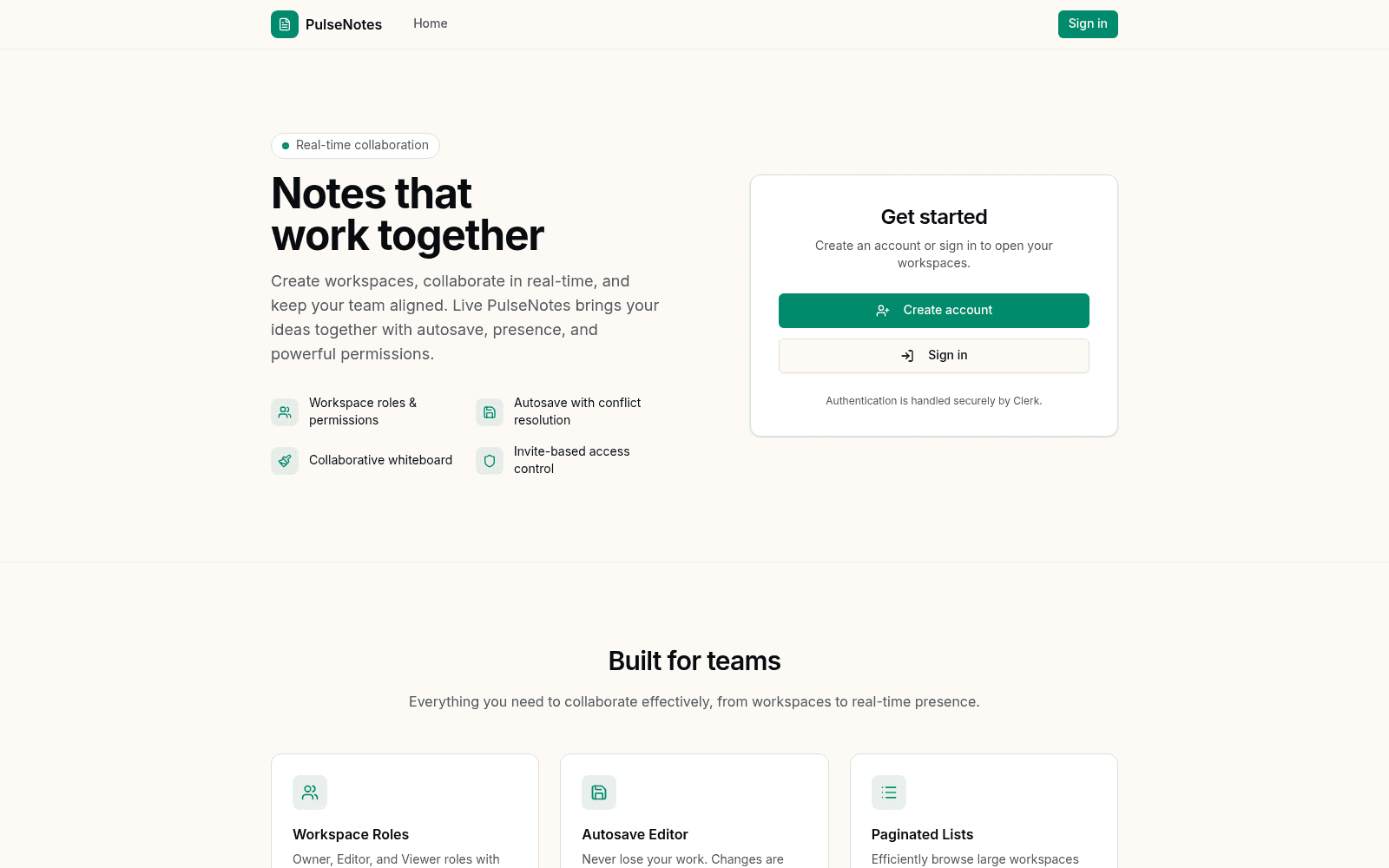pulse-notes screenshot